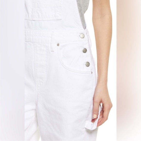 NWT Good American Good 90s white denim Overalls - Picture 5 of 16